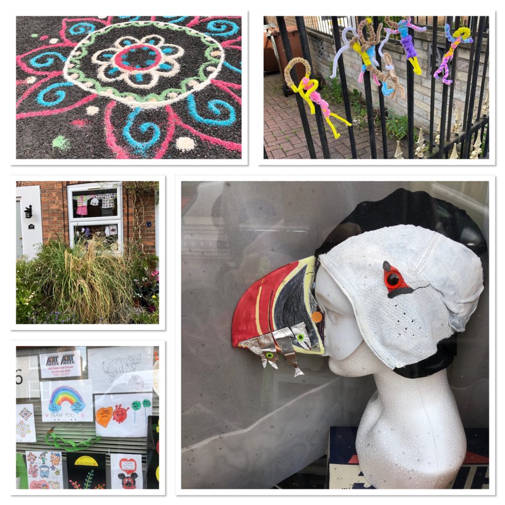 Examples of street art in Sherwood, Nottingham, created for Sherwood Art Week 