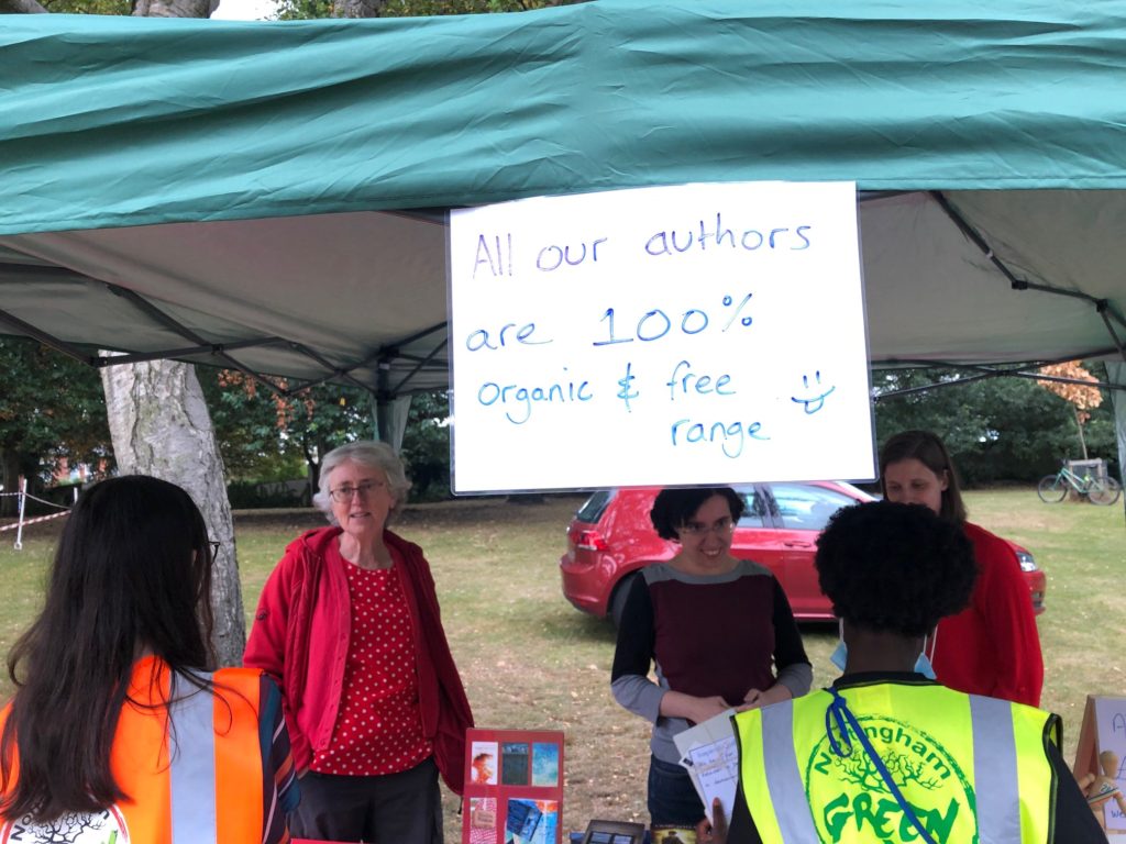 Inspired Quill stand at Nottingham Green Festival 