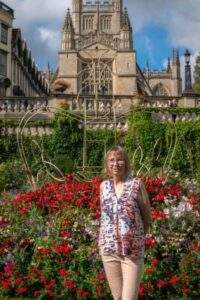 Author Clare Stevens in Bath, England