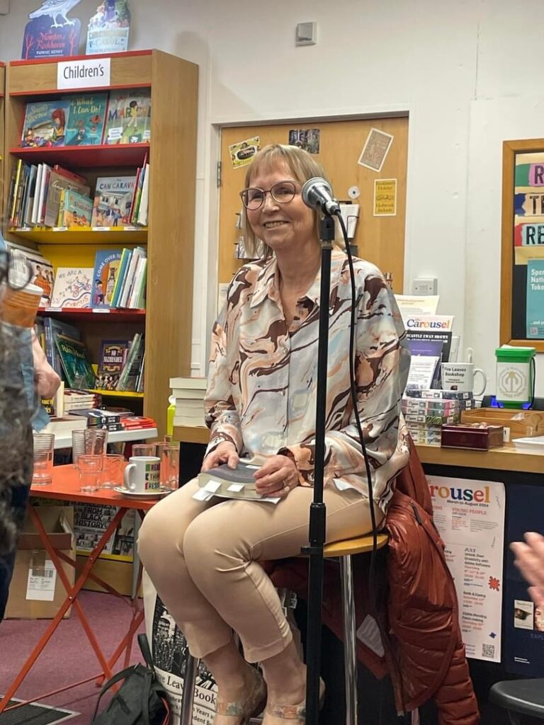 Author Clare Stevens reading at launch of Heartsound